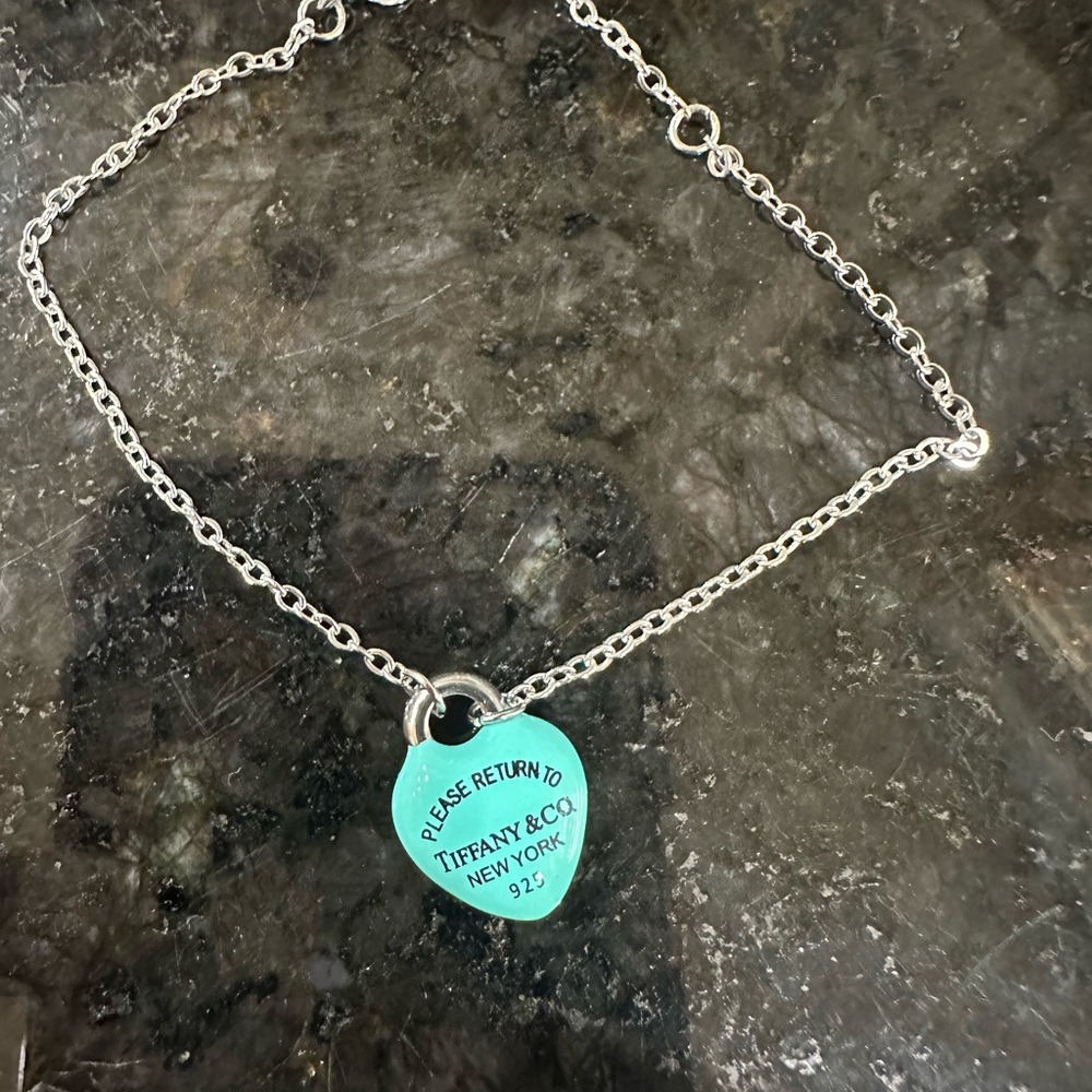 Tiffany & Co. Silver and Turquoise Heart Bracelet